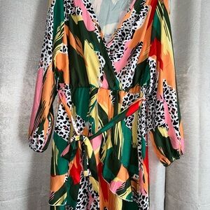 Colorful Dress with Belt